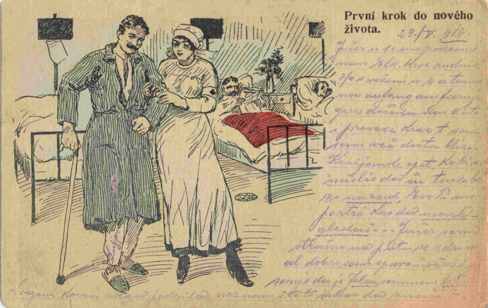 Razglednica iz albuma Pakračanina Luje Šnedorfa  poslana za vrijeme njegovog služenja austrougarskoj vojsci tijekom Prvog svjetskog rata 